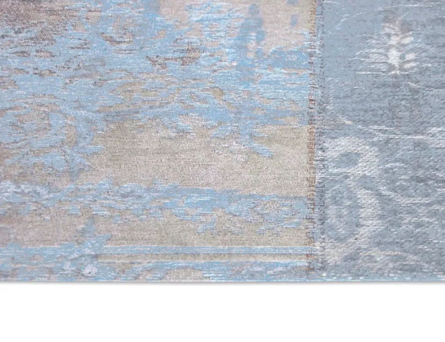 obrazek 2 Niecodzienny niebiesko beżowy dywan patchwork - GUSTAVIAN BLUE 8237