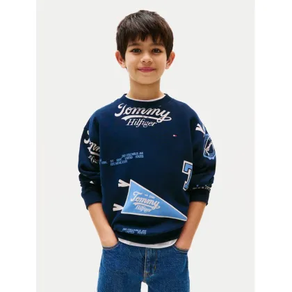 Zdjęcie Tommy Hilfiger Bluza All Over Printed KB0KB09804 Granatowy Regular Fit