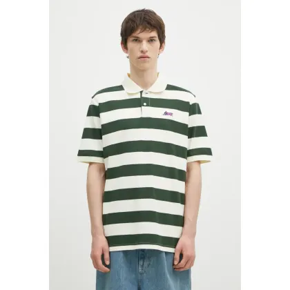 Zdjęcie ICECREAM polo bawełniane Running Dog Ss Striped Rugby Top kolor zielony wzorzysty IC24468