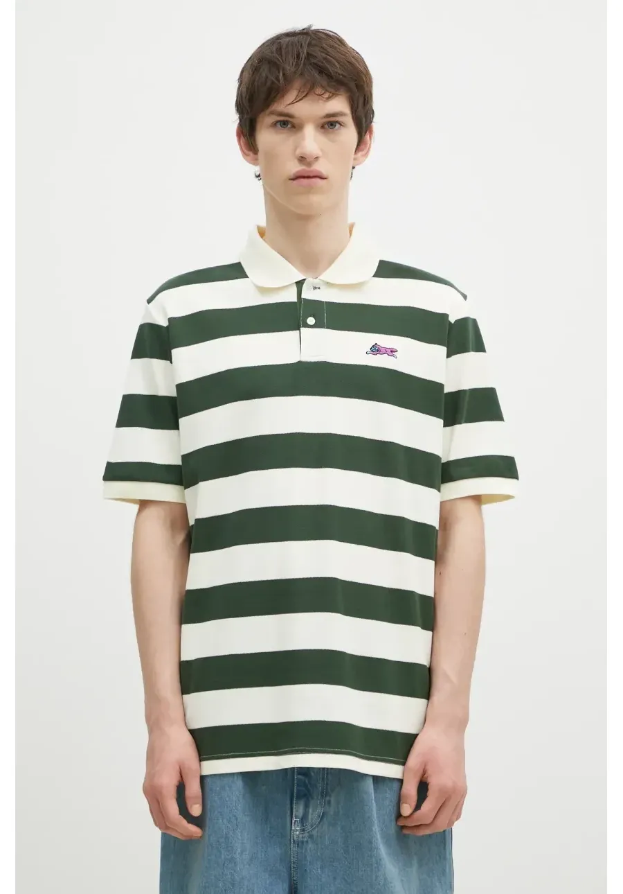 obrazek 1 ICECREAM polo bawełniane Running Dog Ss Striped Rugby Top kolor zielony wzorzysty IC24468