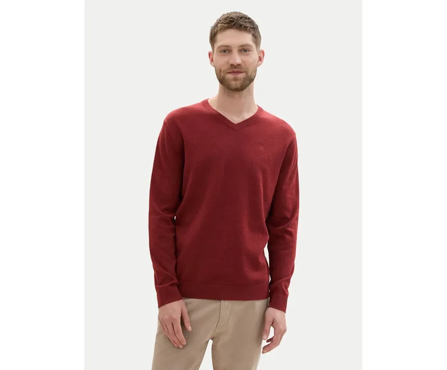 obrazek 1 Tom Tailor Sweter 1039806 Czerwony Regular Fit