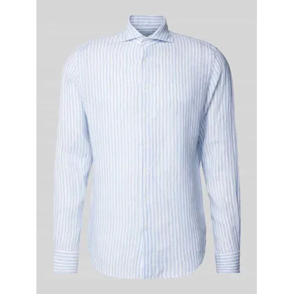 Zdjęcie Koszula biznesowa o kroju slim fit z lnu z kołnierzykiem typu cutaway