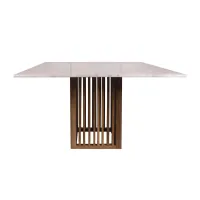 Picture A beautiful square dining or outdoor table with a Code marble top