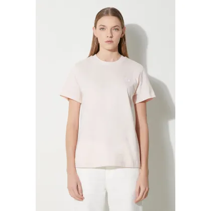 Zdjęcie New Balance t-shirt bawełniany Jersey Small Logo damski kolor różowy WT41509OUK