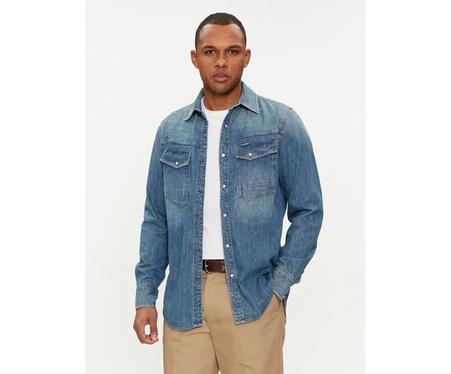 obrazek 1 G-Star Raw Koszula jeansowa Dakota D23616-D252 Niebieski Regular Fit
