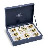 Zdjęcie Serwis kawowy dla 6 osób Chinelli pozłacany