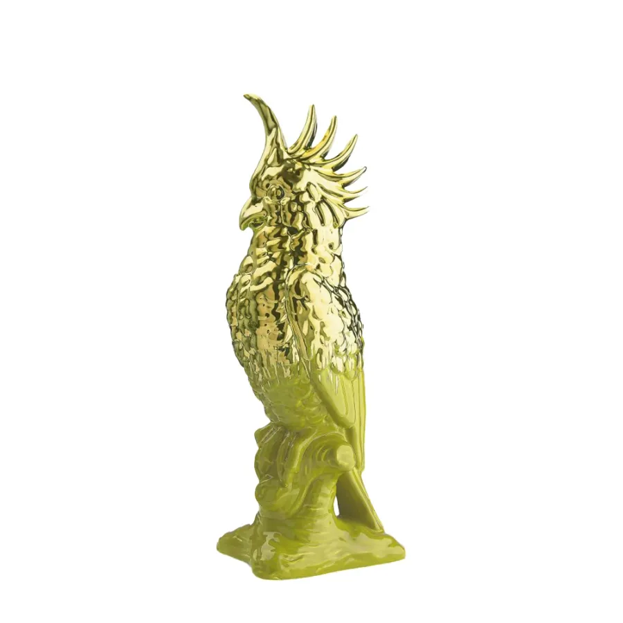 obrazek 3 Szkliwiona ceramiczna papuga H.44xL.16xP.16 cm