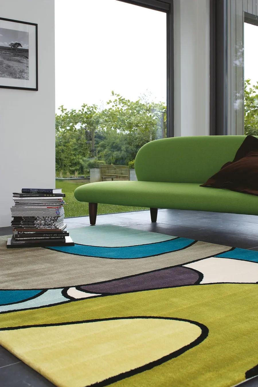 picture 2 Unconventional blue-green modern carpet - ESTELLA COMIC 875008