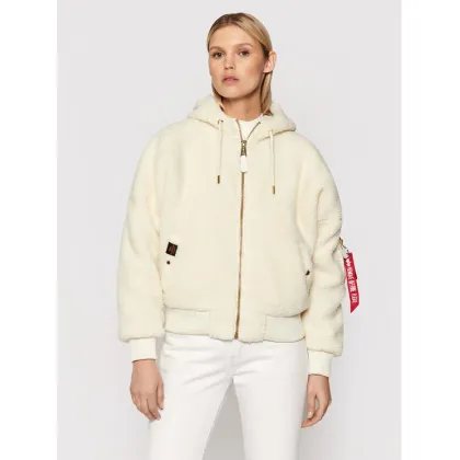 Zdjęcie Alpha Industries Kurtka przejściowa Ma-1 Os Hooded Teddy 118002 Biały Regular Fit