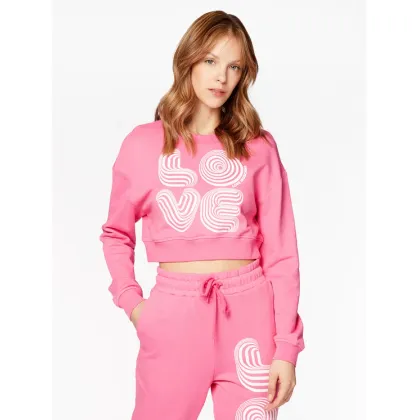 Zdjęcie LOVE MOSCHINO Bluza W646102M 4457 Różowy Cropped Fit