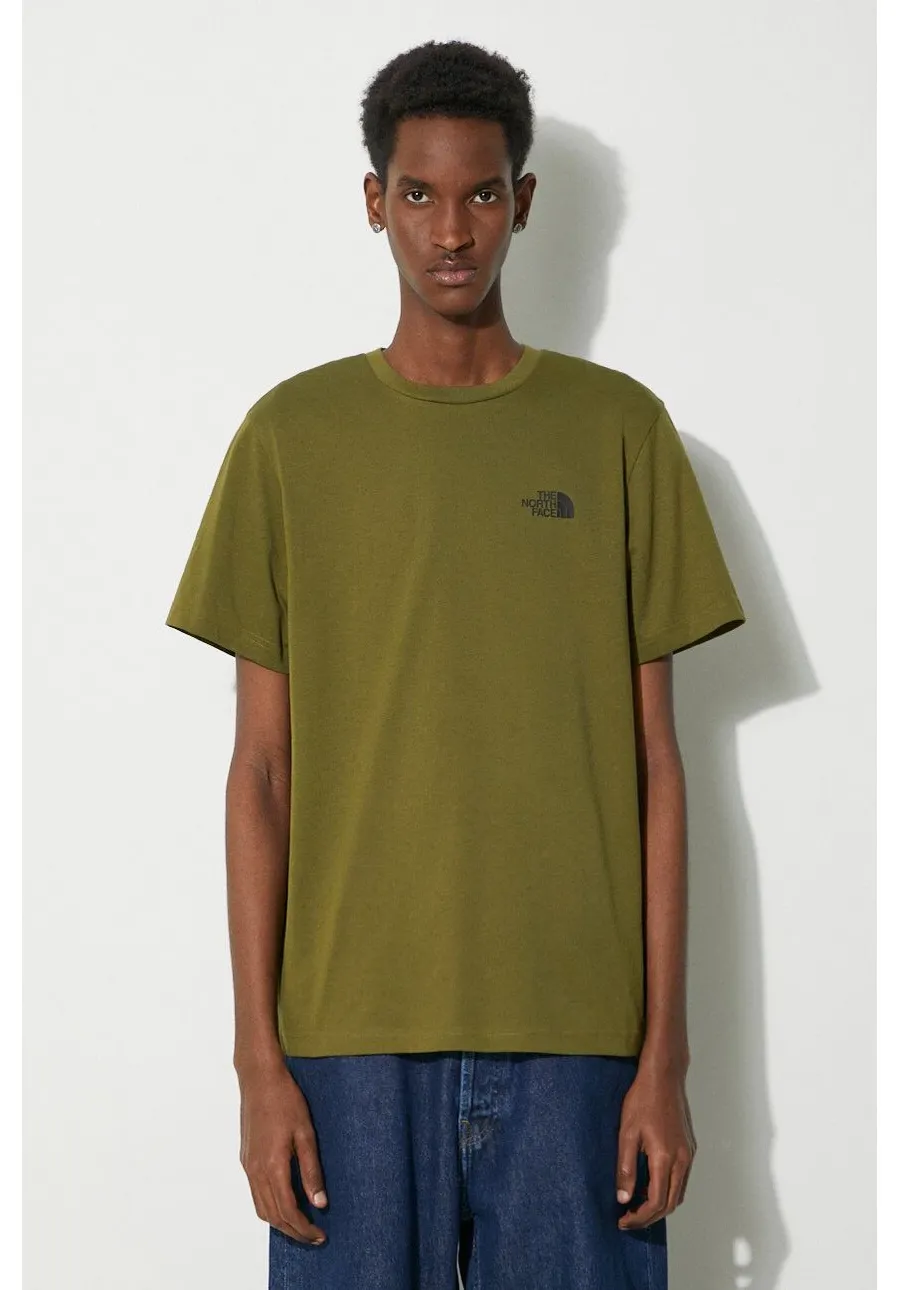 obrazek 1 The North Face t-shirt M S/S Simple Dome Tee męski kolor zielony z nadrukiem NF0A87NGPIB1