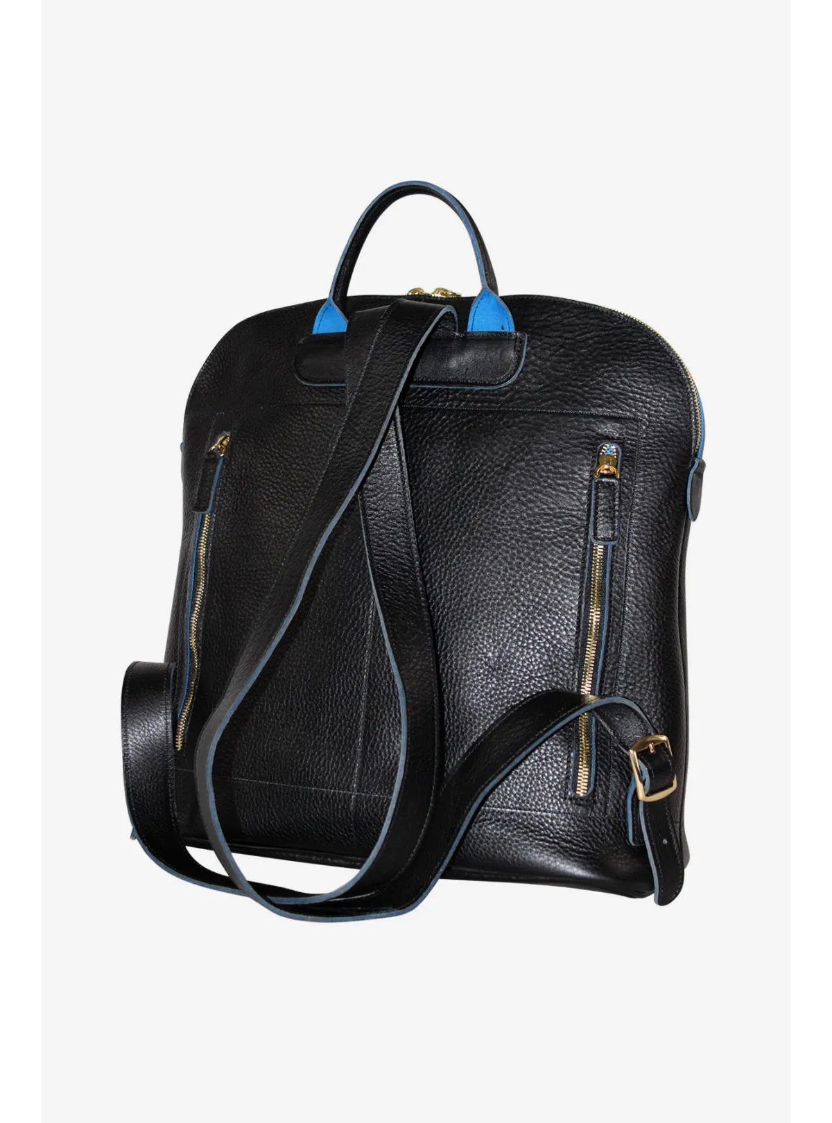 Terrida Luxury travel bag backpack made in tally Murano collection black leather Quilted Nylon Travel Backpack with Laptop Pocket and Trolley  main image 3