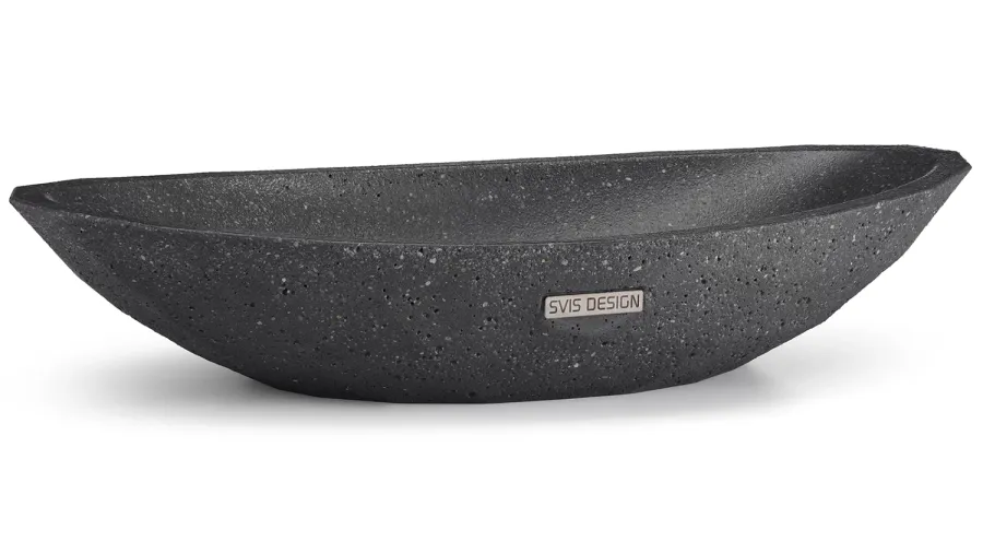 obrazek 1 Designerska umywalka 60 cm DIAMOND HARDCORE – bardzo ciemnoszary, bez dekoru, bez lakieru