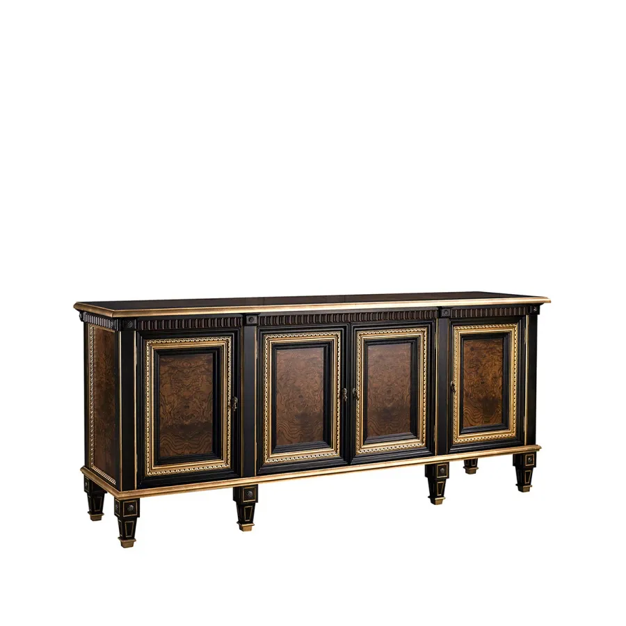 obrazek 1 Piękny kredens LAURA-DARIA w kolorach brązu i złota do elitarnych wnętrz - Collecion Alexandra