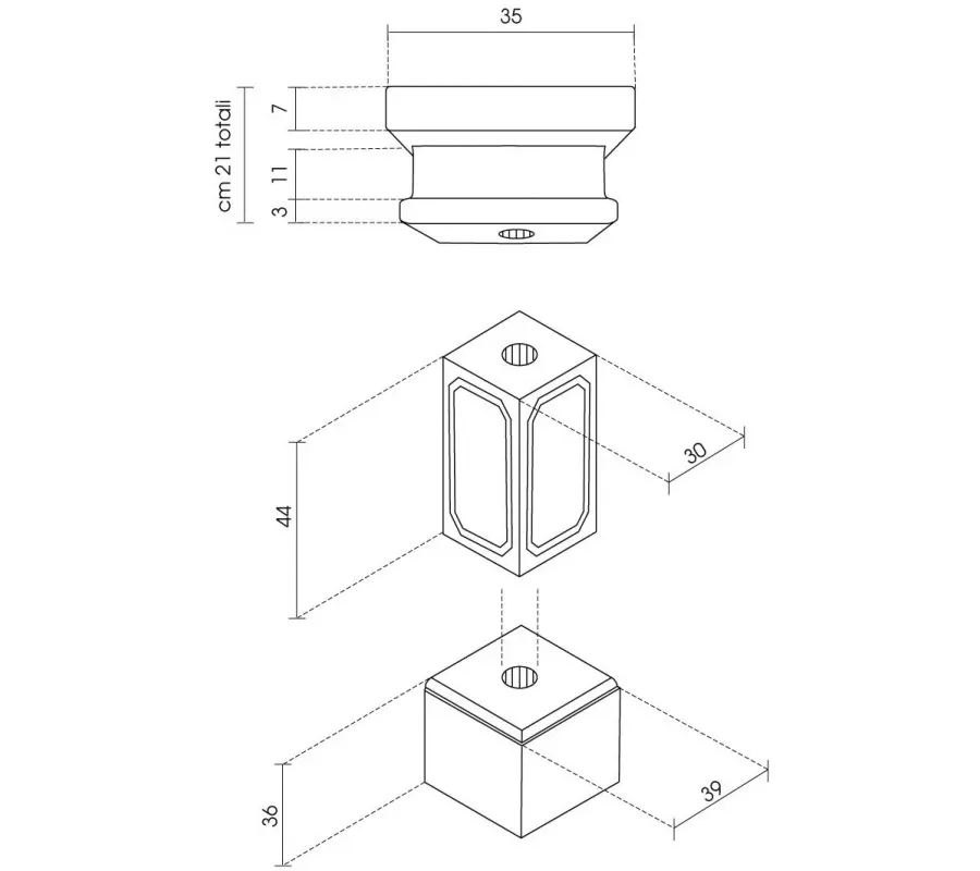 obrazek 2 Ciemny element filara ogrodzeniowego Moro – Italpark