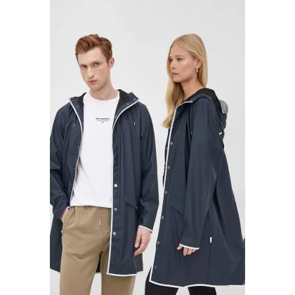 Zdjęcie Rains kurtka przeciwdeszczowa 18540 Long Jacket Reflective kolor granatowy przejściowa 18540.54-NavyReflec