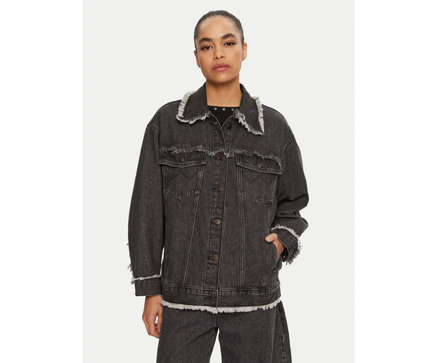 obrazek 1 Wrangler Kurtka jeansowa 112356384 Szary Regular Fit