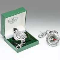 Picture A tin Irish compass decorated with a map of Ireland