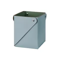 Picture Light blue leather organizer for office supplies