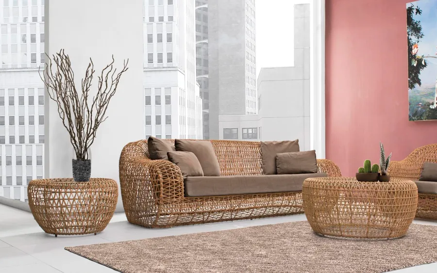 obrazek 4 Rattanowa sofa do ogrodu lub do salonu - luksus od Kenneth Cobonpue
