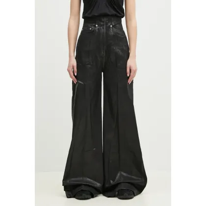 Zdjęcie Rick Owens DRKSHDW spodnie Dirt Cooper damskie kolor czarny szerokie high waist DS01E3303.SCF
