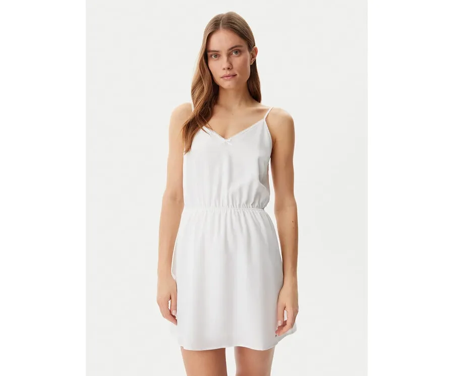 obrazek 1 Tommy Jeans Sukienka letnia Essential DW0DW20613 Biały Regular Fit