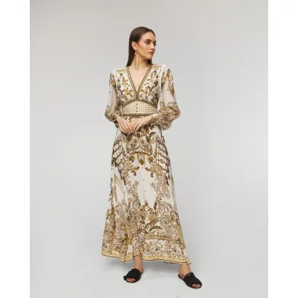 Zdjęcie Sukienka Jedwabna Camilla Button Dress W/ Shaped Waistband