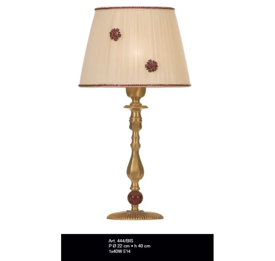 obrazek 1 Lampa ze szkłem Murano i broszką z białym stożkowym kloszem – Il Paralume Marina