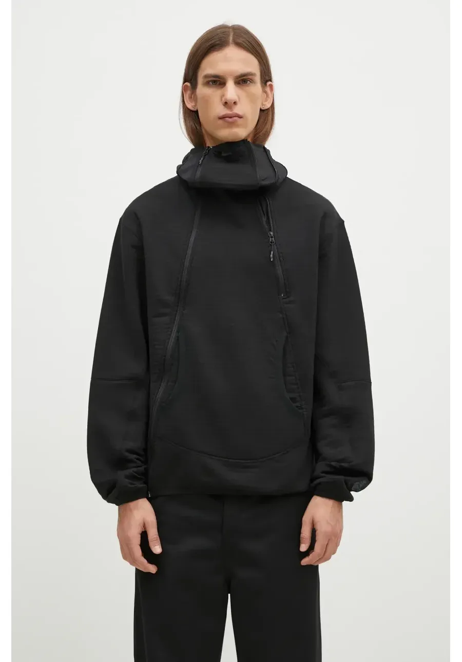 obrazek 1 Maharishi bluza Polartec Air Shinobi męska kolor czarny z kapturem gładka 5277.BLACK