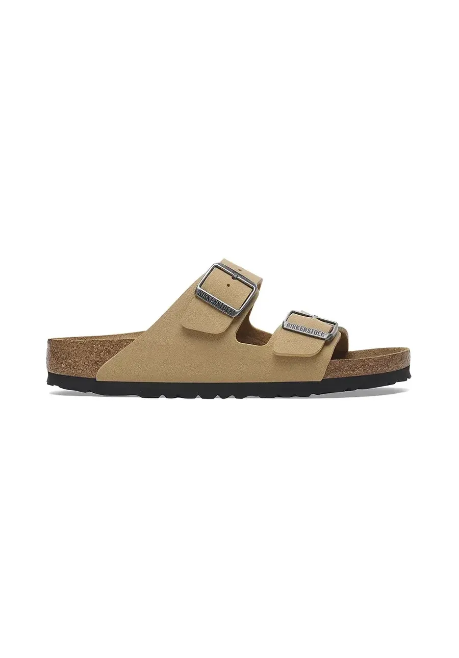 obrazek 1 Birkenstock klapki nubukowe Arizona Birkibuc kolor beżowy 1029151