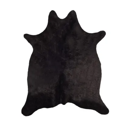 Picture Elegant black cowhide rug