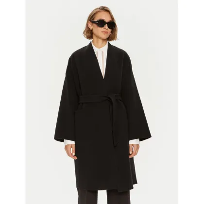 Zdjęcie Weekend Max Mara Płaszcz wełniany 2425016011 Czarny Regular Fit