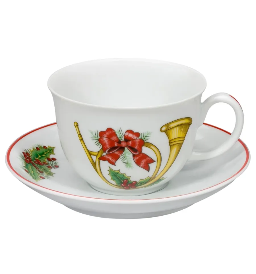 obrazek 7 Porcelanowy zestaw 6 filiżanek do herbaty ze spodkami ze świątecznej kolekcji Christmas Magic - Vista Alegre