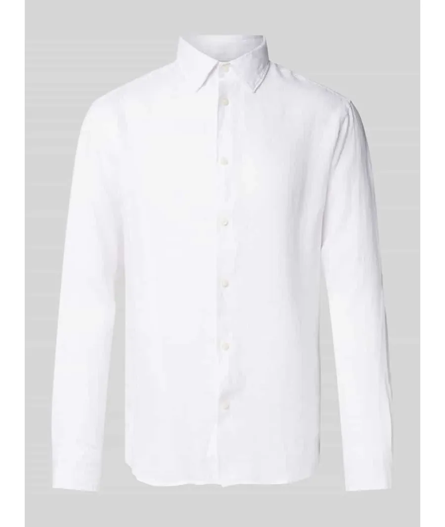 obrazek 1 Koszula lniana o kroju regular fit z kołnierzykiem typu kent model ‘KYLIAN’