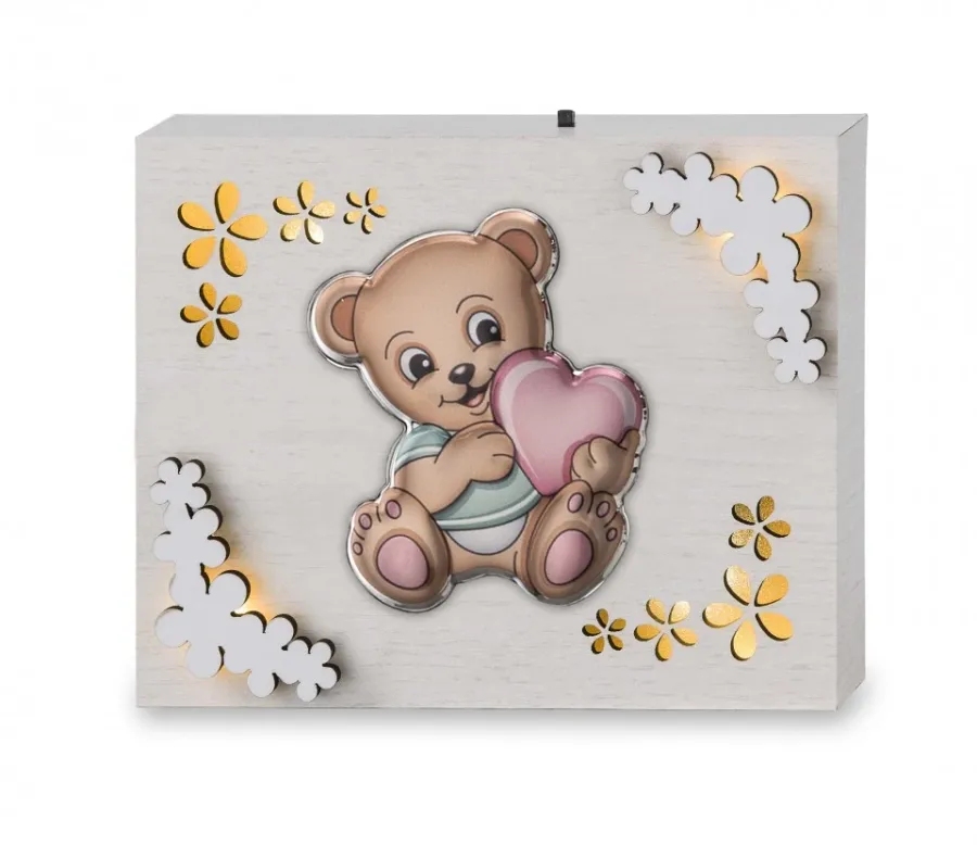 obrazek 1 Nietuzinkowa Lampka dla dziecka Miś 16x13 cm
