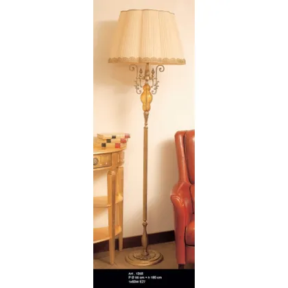 Picture Single-light floor lamp in Murano glass with a flower shade – Il Paralume Marina