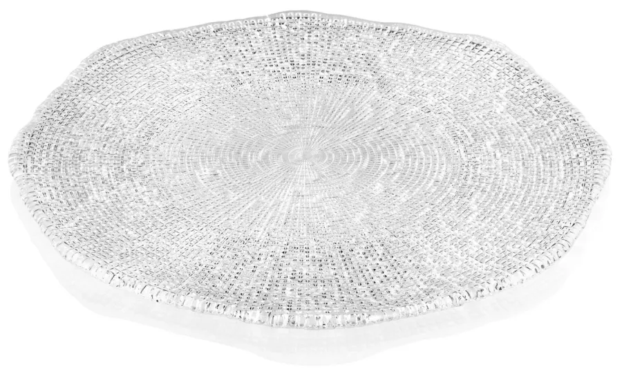 obrazek 1 Stylowy przezroczysty włoski talerz Diamond - IVV