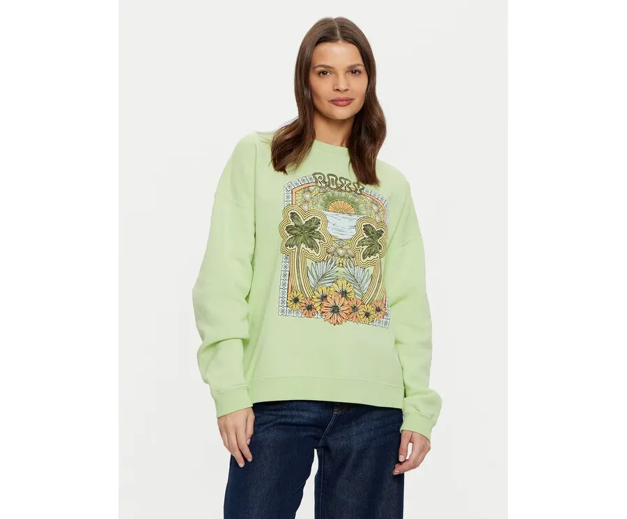 obrazek 1 Roxy Bluza Lineup ERJFT04864 Zielony Relaxed Fit