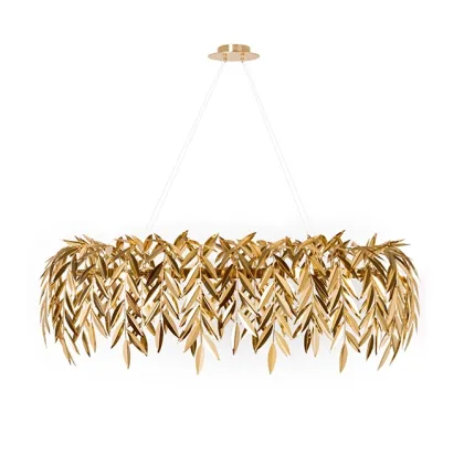 Picture Gold-plated chandelier inspired by a willow tree - Insidherland