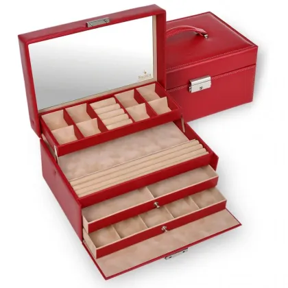 Zdjęcie Luksusowe pudełko na biżuterię z 8 małymi przegórdkami - Sacher