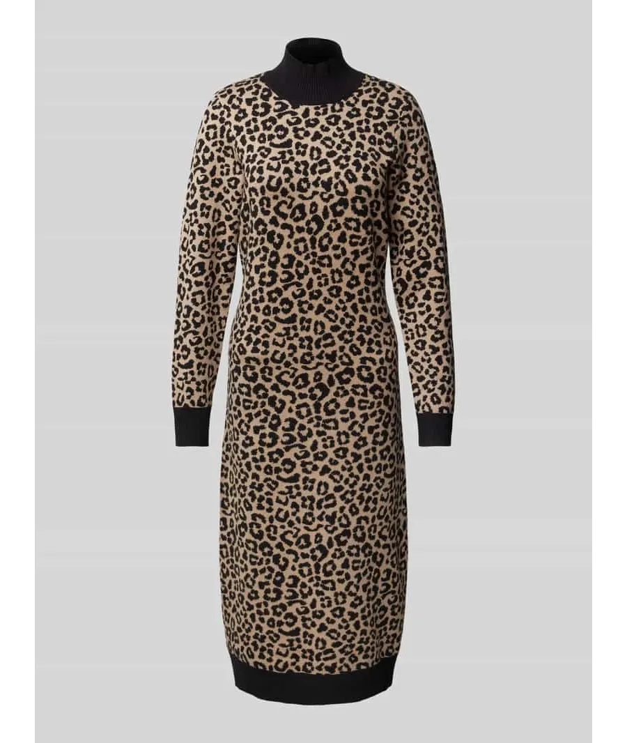 obrazek 1 Sukienka z dzianiny o kroju slim fit ze stójką model ‘ARIA’