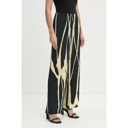 Zdjęcie Nanushka spodnie BRENDA damskie kolor czarny proste high waist NW24PFOW20399