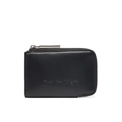 Zdjęcie Calvin Klein Portfel damski Embossed Logo Zip Cardholder K60K613157 Czarny