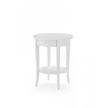 Zdjęcie Okrągły stolik kawowy z 1 lakierowaną szufladą - Zanini