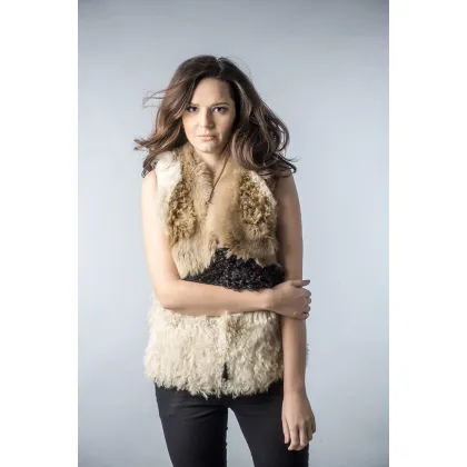 Picture Fascinating lamb fur vest - A&A Vesa