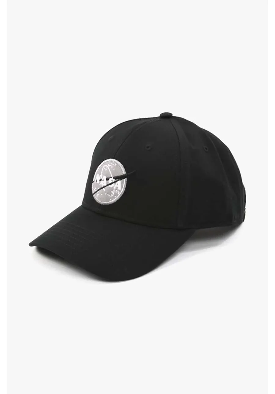 obrazek 1 Alpha Industries czapka z daszkiem bawełniana Nasa Cap kolor czarny z aplikacją 186903.03-CZARNY
