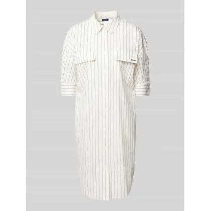 Zdjęcie Sukienka koszulowa o długości do kolan z kieszeniami na piersi model ‘Dafinya’