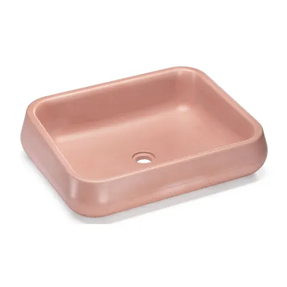 Zdjęcie Wyjątkowa umywalka 60 cm PERSEUS BASIC – bardzo jasny ceglasty, bez dekoru, lakier matowy