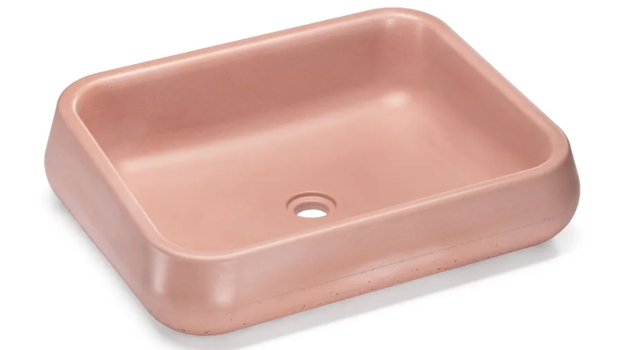 obrazek 1 Wyjątkowa umywalka 60 cm PERSEUS BASIC – bardzo jasny ceglasty, bez dekoru, lakier matowy