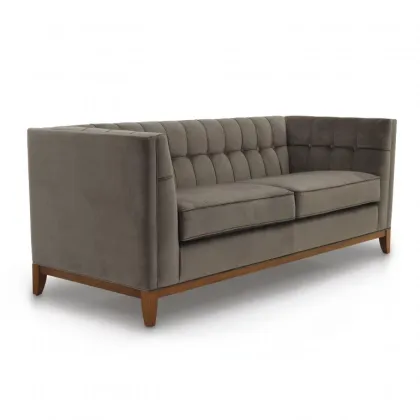 Zdjęcie Brązowa elegancka sofa 3-osobowa w stylu nowoczesnym - Sevensedie
